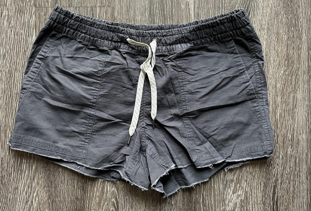 Vuori Ripstop Shorts Womens XS Gray Drawstring Athletic Pockets Casual